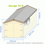 Forestcraft 16ft x 8ft Garage
